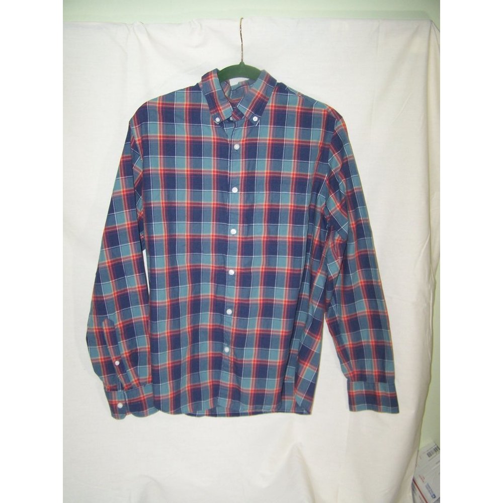 J. Crew Shirt Plaid Medium Heathered Cotton Unisex